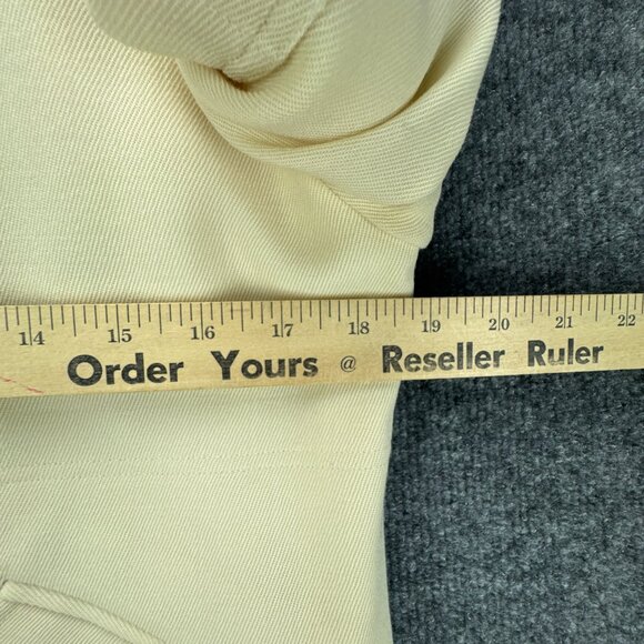 Lauren‎ Ralph Lauren Jacket Small Ivory Quiet Luxury Gold Button Wool Hooded Zip - Picture 12 of 14